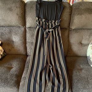 Black/gold/white jumpsuit